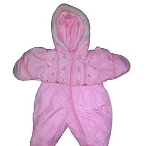 LA PETITE ROTHSCHILD Snowsuit Bunting 3-6 Months Embroidered Excellent Condition